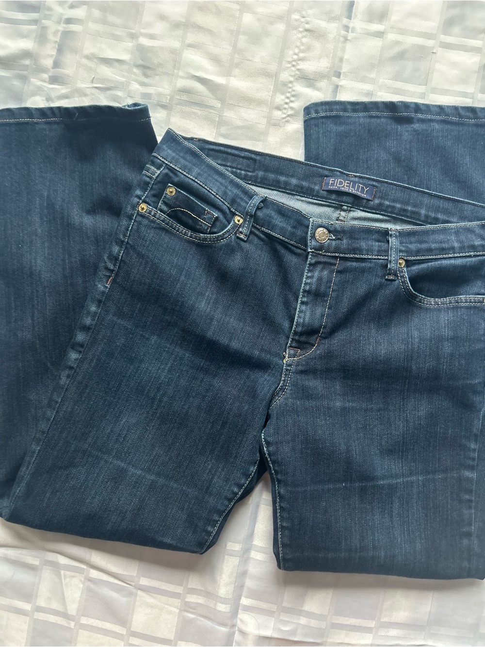 Fidelity ‘Belladonna’ Dark Wash Straight Leg Jeans